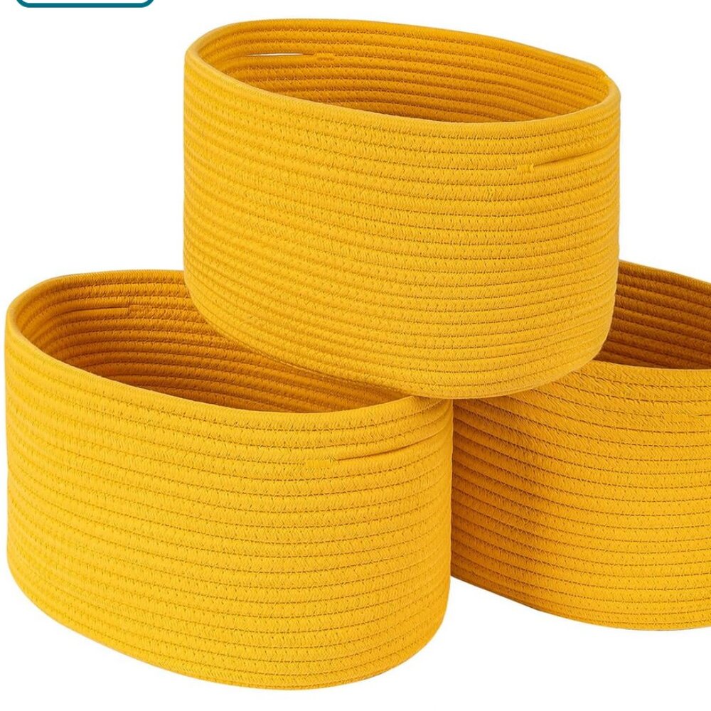 CubesLand set of 3 Yellow Baskets/Bins